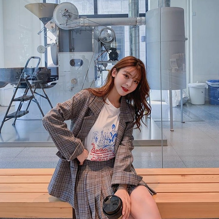 大人可愛いチェックセットアップ♡ S2568