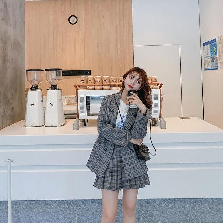 大人可愛いチェックセットアップ♡ S2568