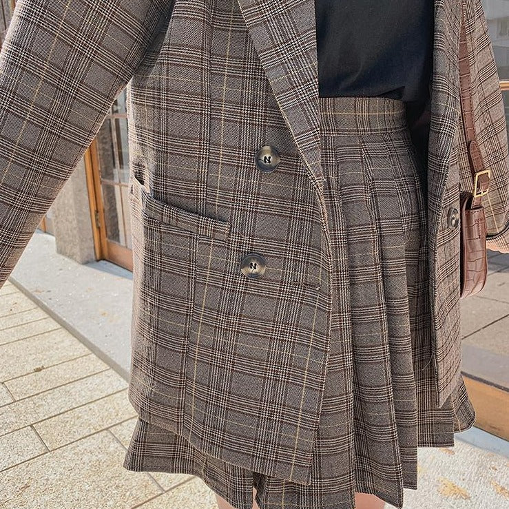 大人可愛いチェックセットアップ♡ S2568