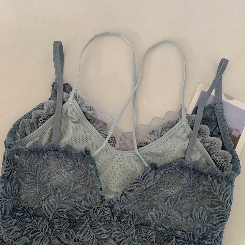 ストレッチカップ付きレースキャミソール S2784