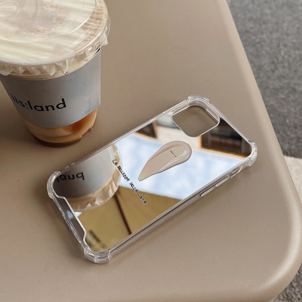 ミラーにクリーム♡iPhoneケース かわいいデザイン S2700