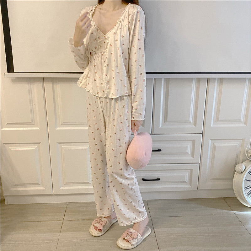 ミニフラワー柄ルームウェアセット♡おうち時間を可愛く S2595