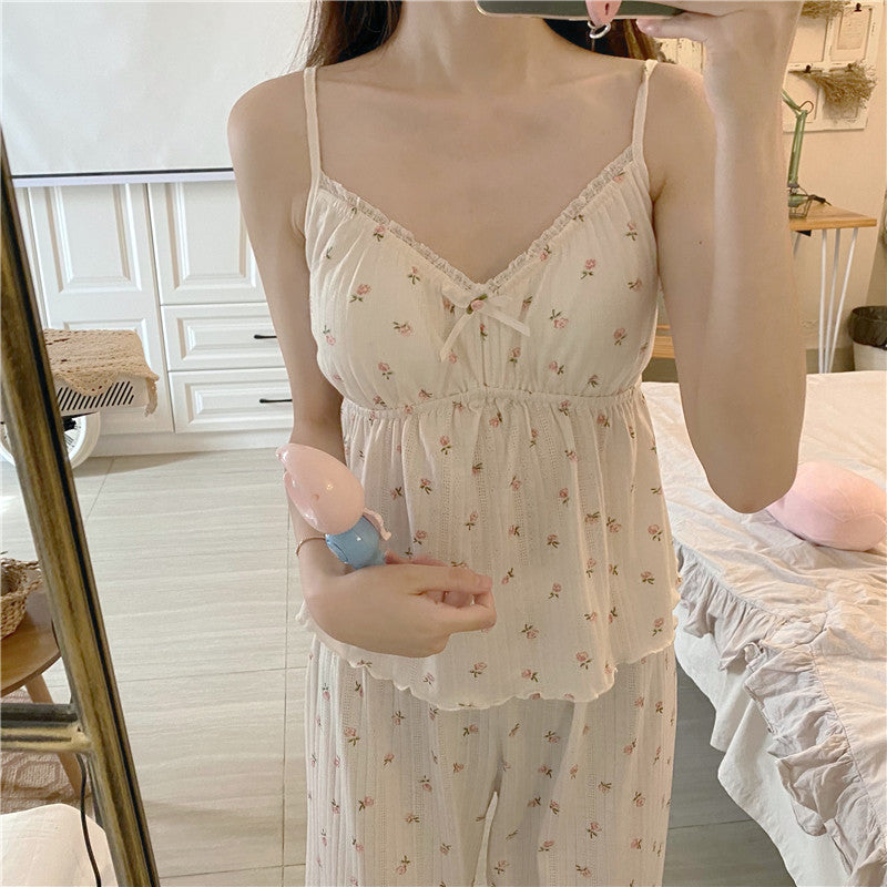 ミニフラワー柄ルームウェアセット♡おうち時間を可愛く S2595
