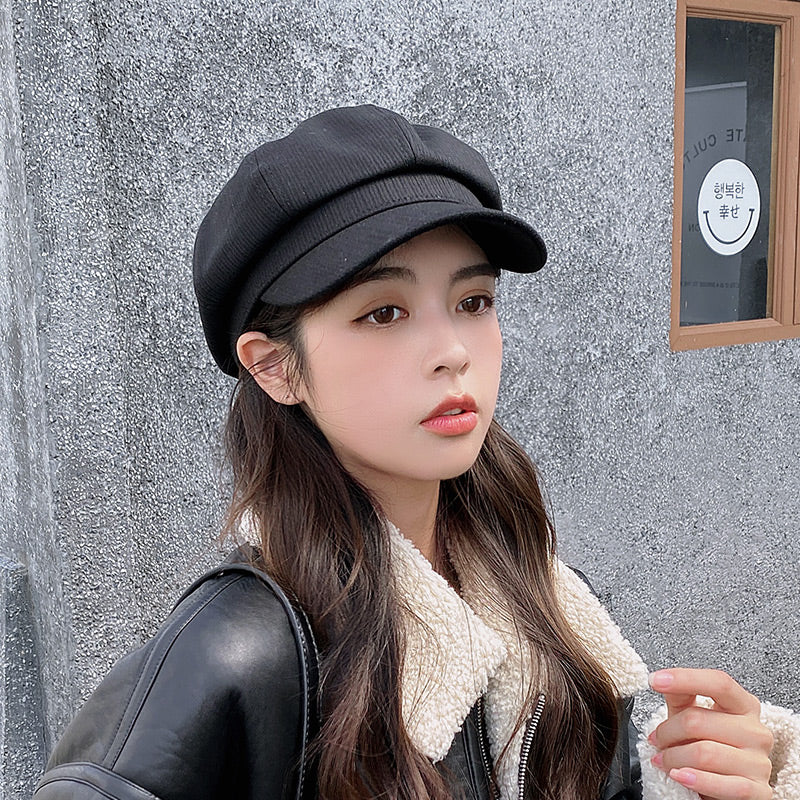 シンプルカラーキャスケット 秋冬フェルトで大人可愛い S2552