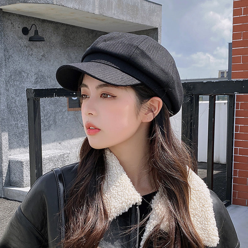 シンプルカラーキャスケット 秋冬フェルトで大人可愛い S2552