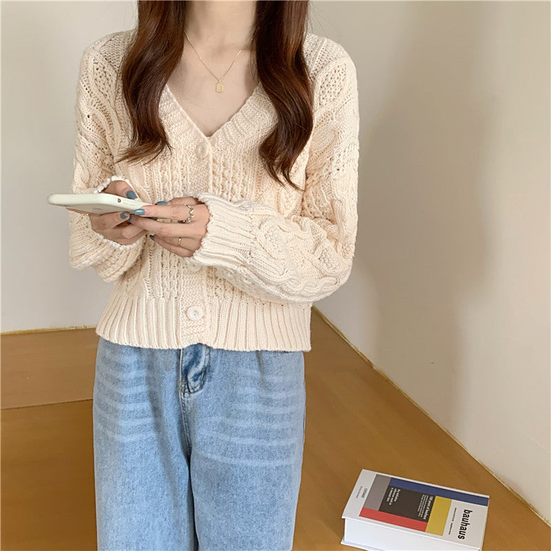 ケーブル編みカーディガン♡ルーズ袖でかわいい S1295