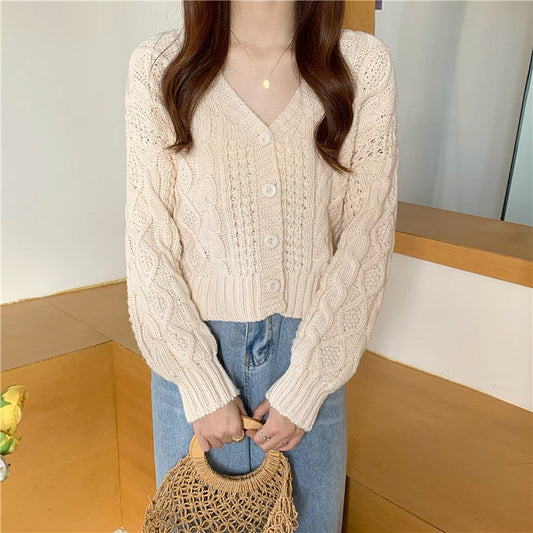 ケーブル編みカーディガン♡ルーズ袖でかわいい S1295