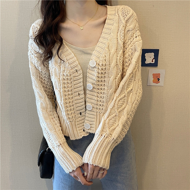 ケーブル編みカーディガン♡ルーズ袖でかわいい S1295