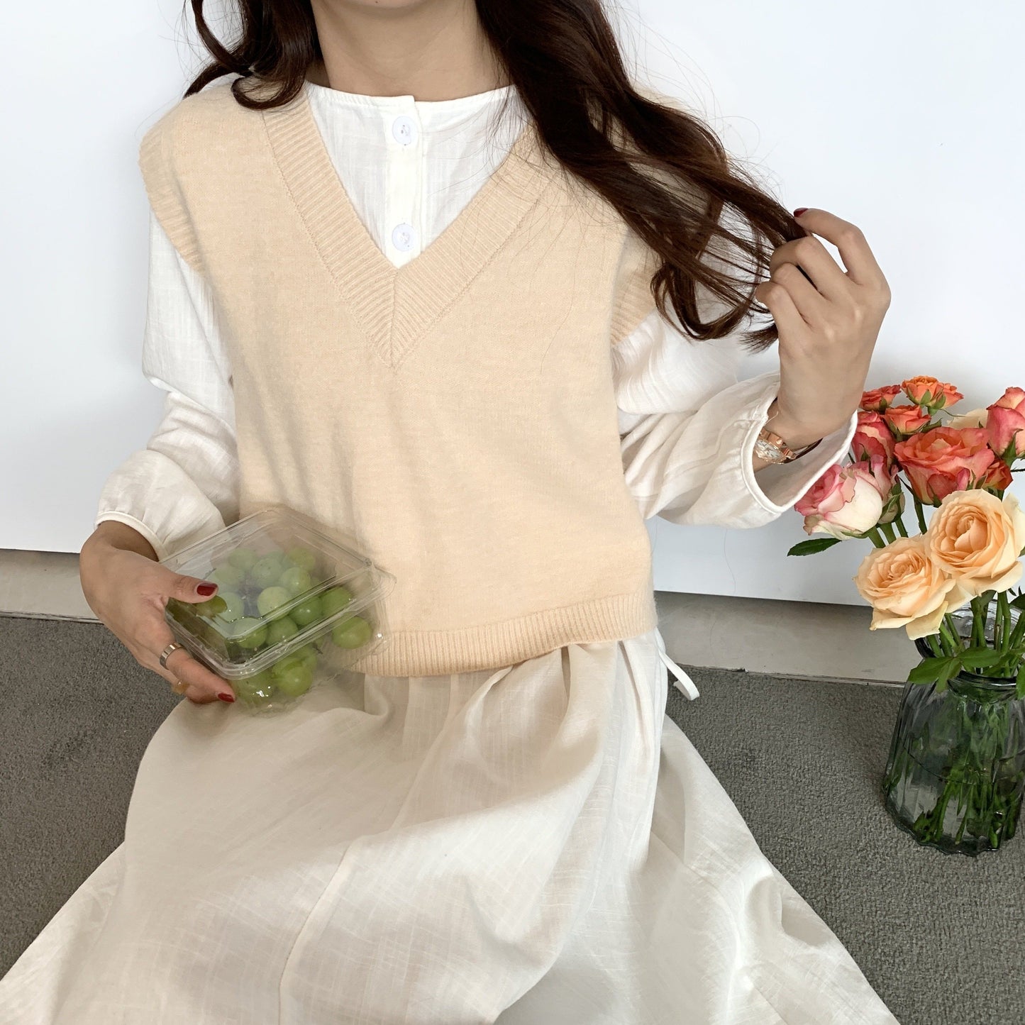 ふんわりタッチのベスト♡ S2632