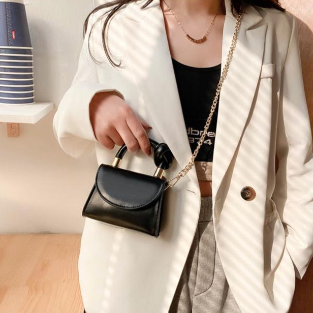 コロンと可愛いミニショルダーバッグ♡ゴールドチェーン付き S2708