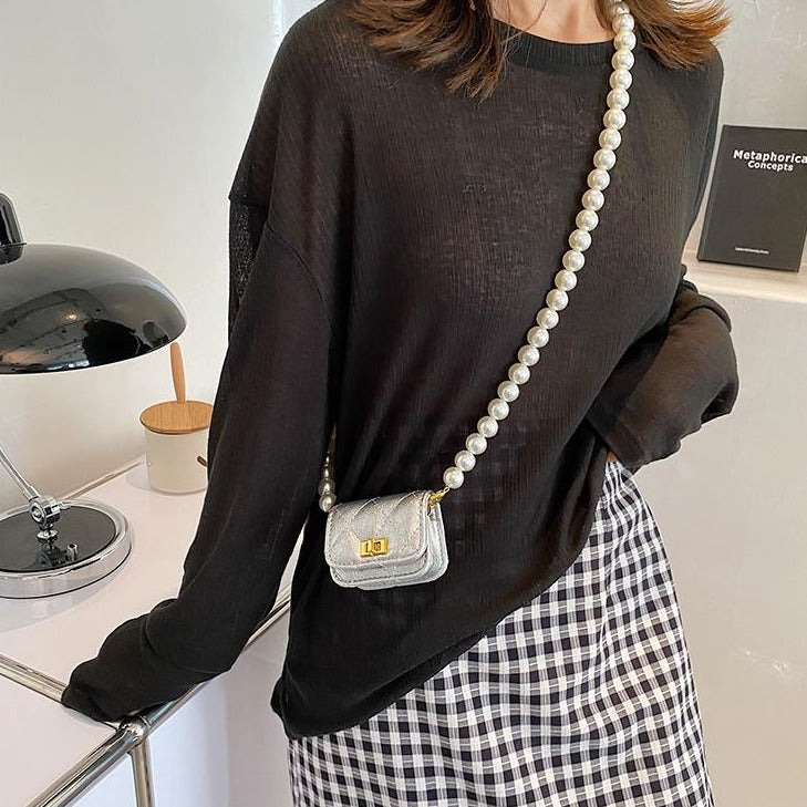 パールチェーンミニウォレット♡華やかアクセサリー感覚 S2558