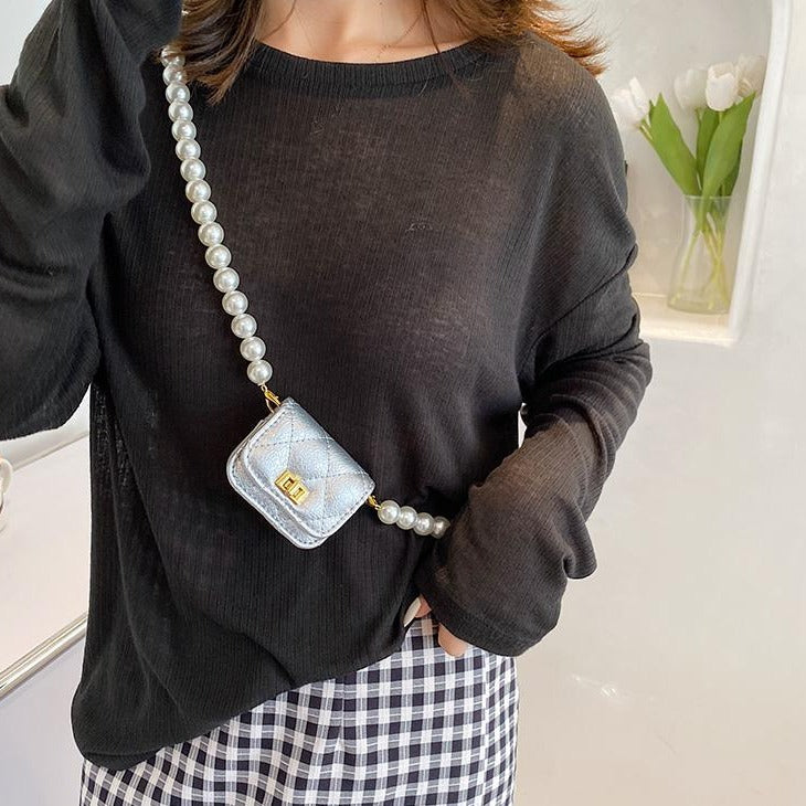 パールチェーンミニウォレット♡華やかアクセサリー感覚 S2558
