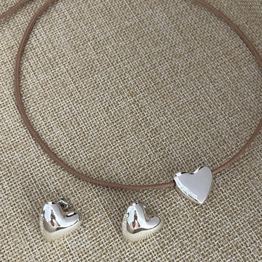 ハートピアス&ネックレスセット【単品販売】 S1390