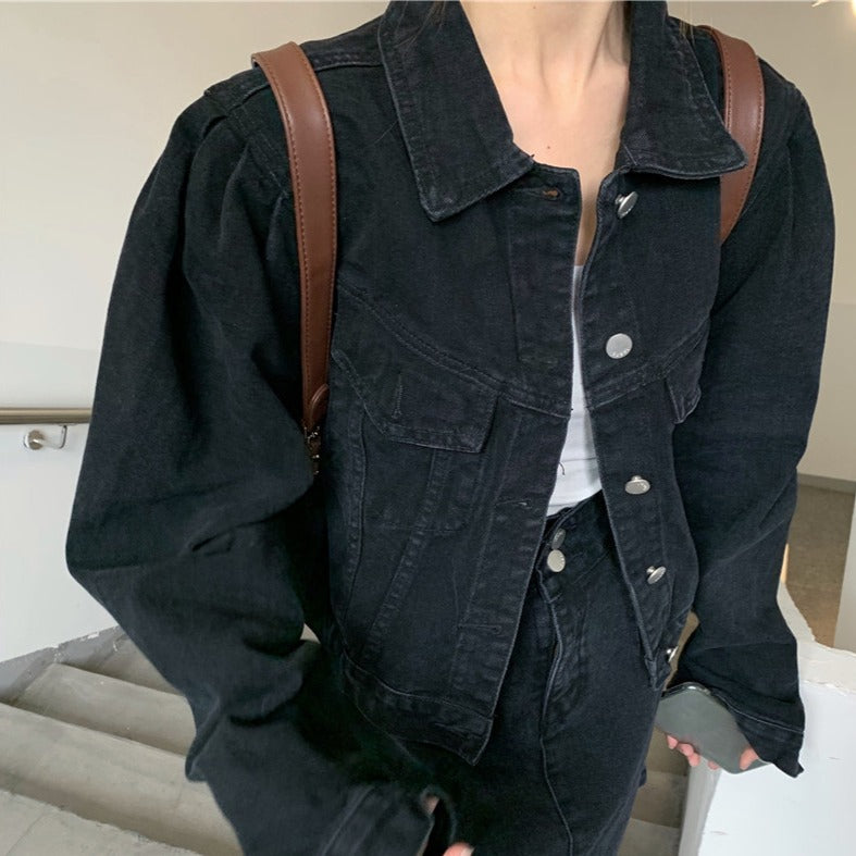 カジュアルデニムセットアップ♡シンプルで大人可愛い S2836