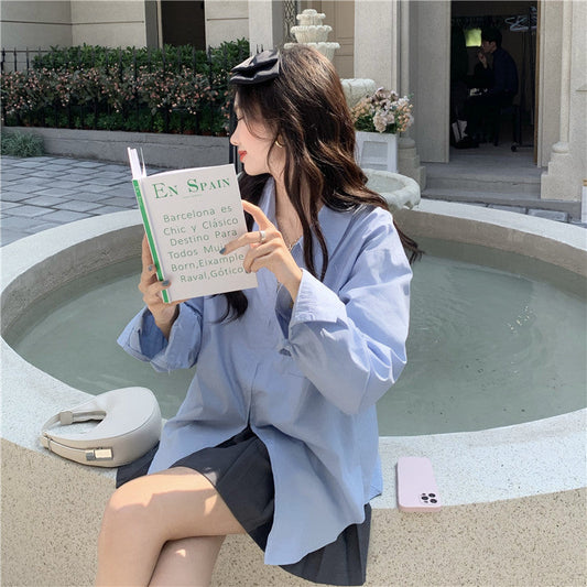 メタルファスナーがおしゃれなオーバーシャツ S1908