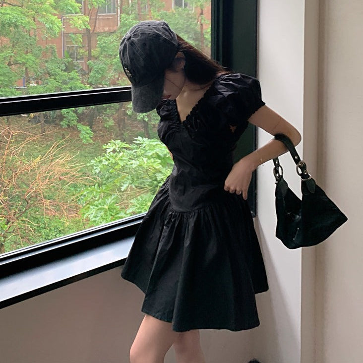 ギャザーフレアワンピース♡ふんわりシルエットで大人可愛い S1387
