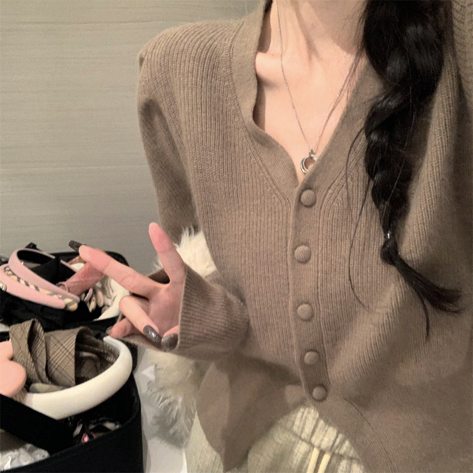 パフスリーブのショートカーディガン♡ふんわり袖が可愛い S1936