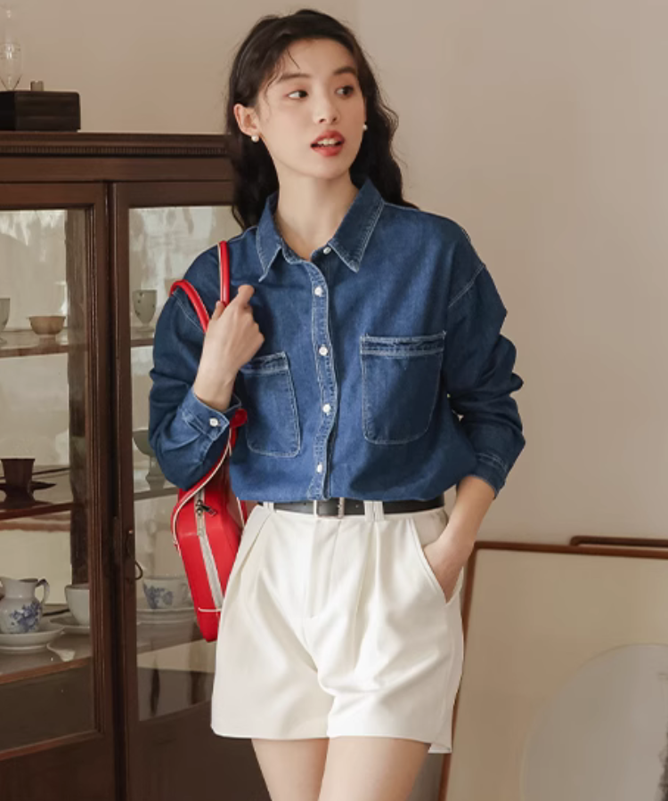 ワイドプリーツショートパンツ+ベルトセット N10117