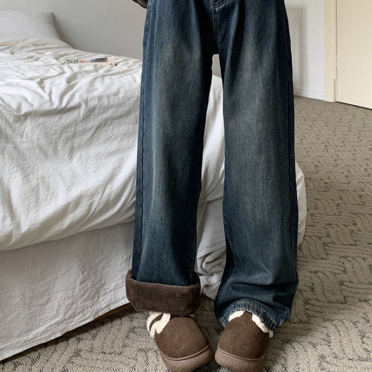 デニムホットパンツ ボア裏起毛で暖か♡ S1211