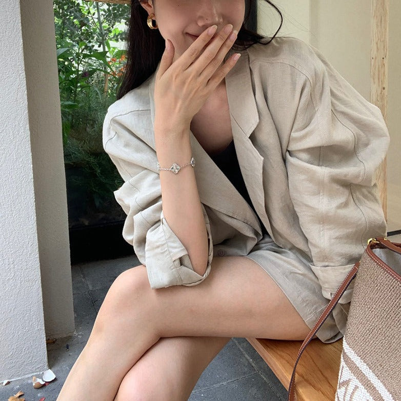 夏らしいジャケット&ハーフパンツのセットアップ♡ S1352
