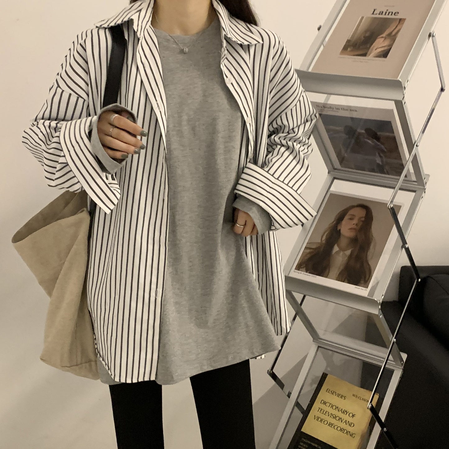 シンプルベーシックTシャツ 長袖プルオーバー S1958