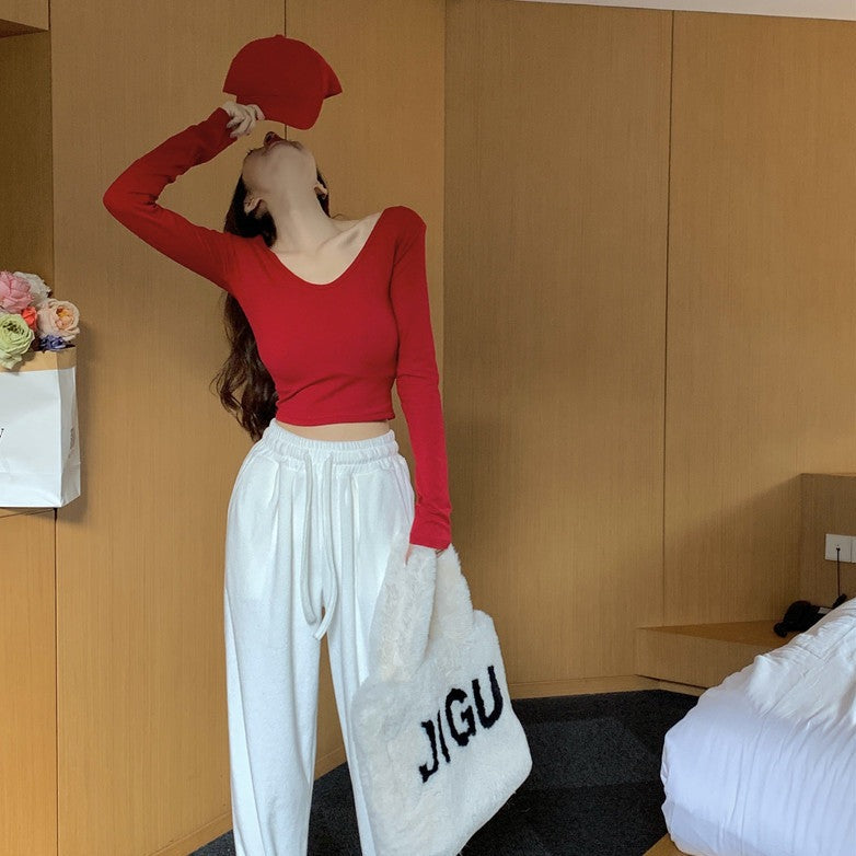 シンプルクロップTシャツ カジュアルに可愛く S1662
