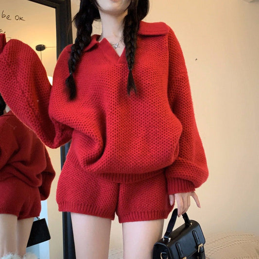 オーバーサイズニットとショートパンツのセットアップ【単品販売】 S1959