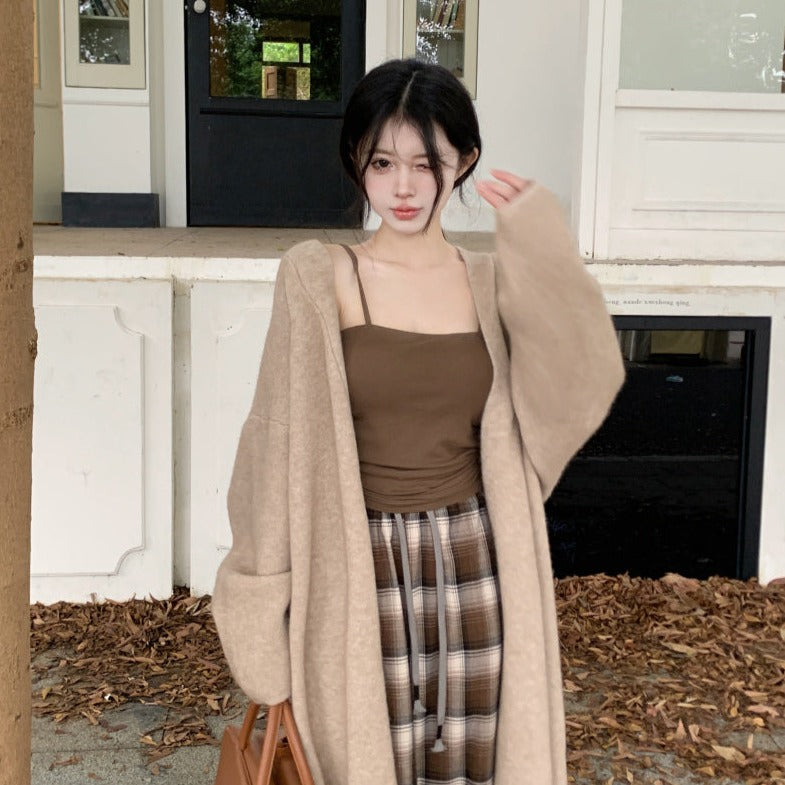ロングカーディガンセットアップ【単品】大人可愛い3点コーデ S1271