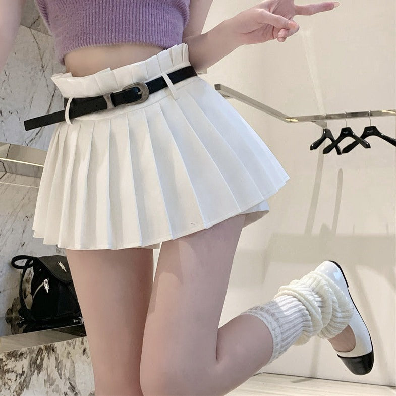 プリーツショートパンツ♡脚長効果で大人可愛い S1370