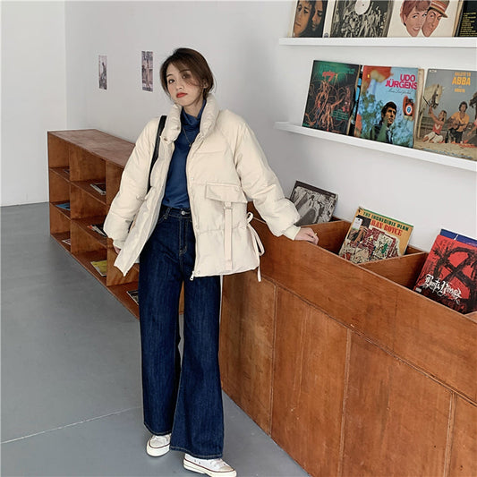 スタンドカラー中綿ジャケット 着ぶくれしないおしゃれアイテム S1058