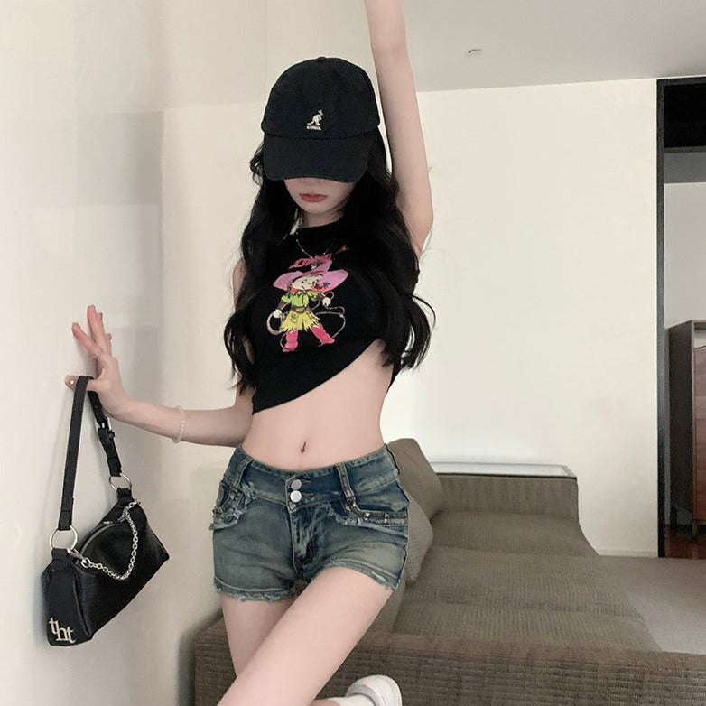 ダメージデニムショートパンツ♡サイズ別でカジュアルに S1350