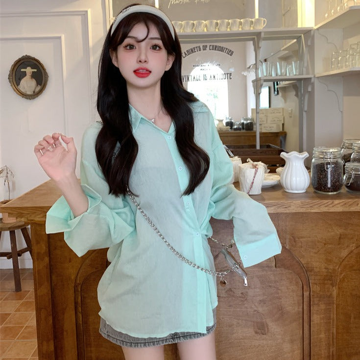 6色展開♡シアーオーバーシャツ 春のマストアイテム S1367