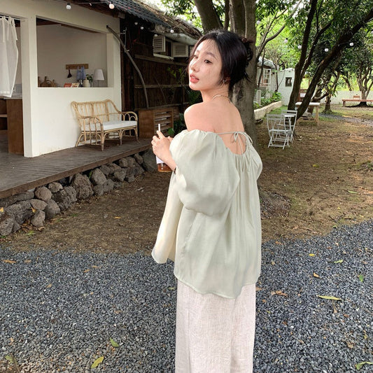 ふんわり2wayオフショルブラウス♡肌見せコーデに S1377