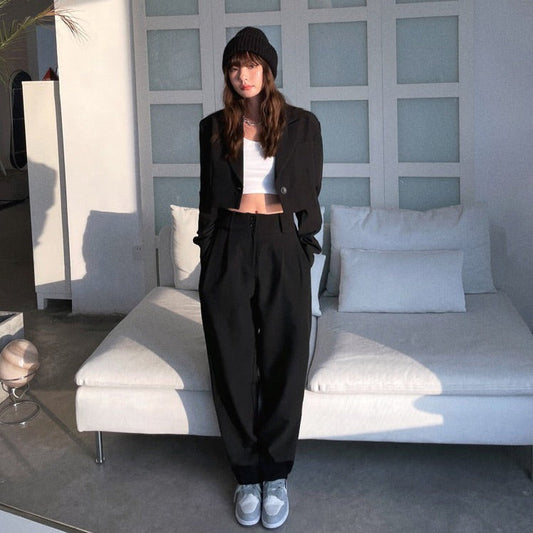 ショートジャケットセットアップでこなれコーデ S1906