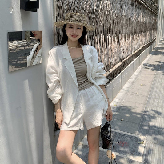 夏らしいジャケット&ハーフパンツのセットアップ♡ S1352