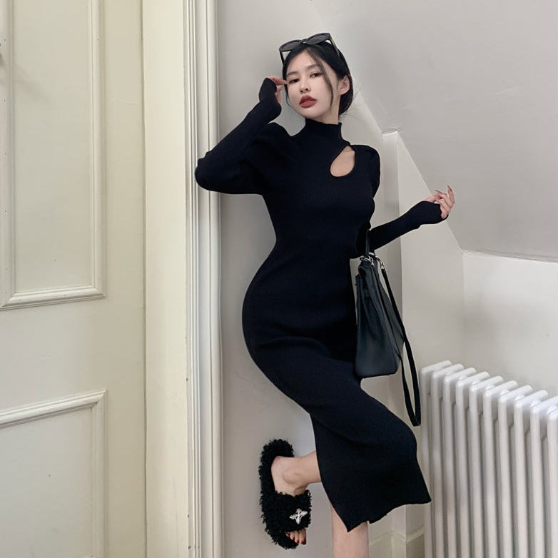 カットオフニットワンピース♡フロントボタンで大人可愛い S1935