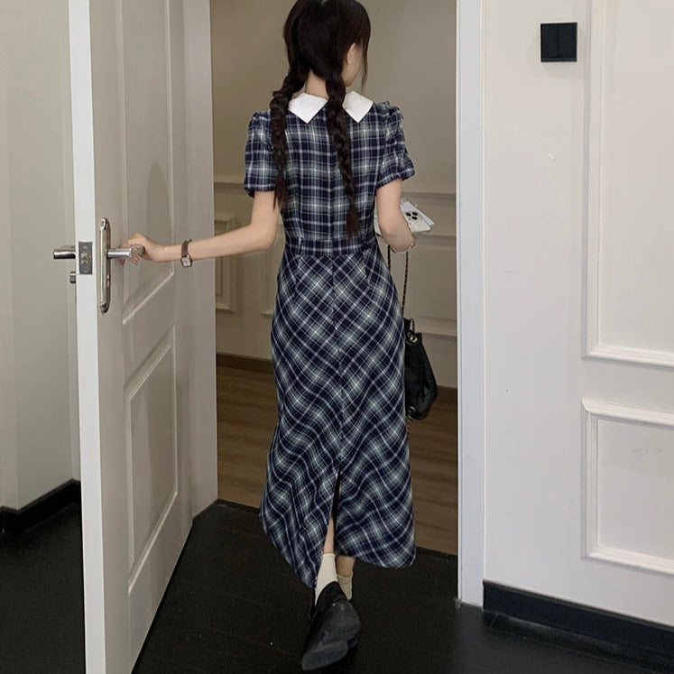 半袖チェックワンピース 2タイプで大人可愛い♡ S1318