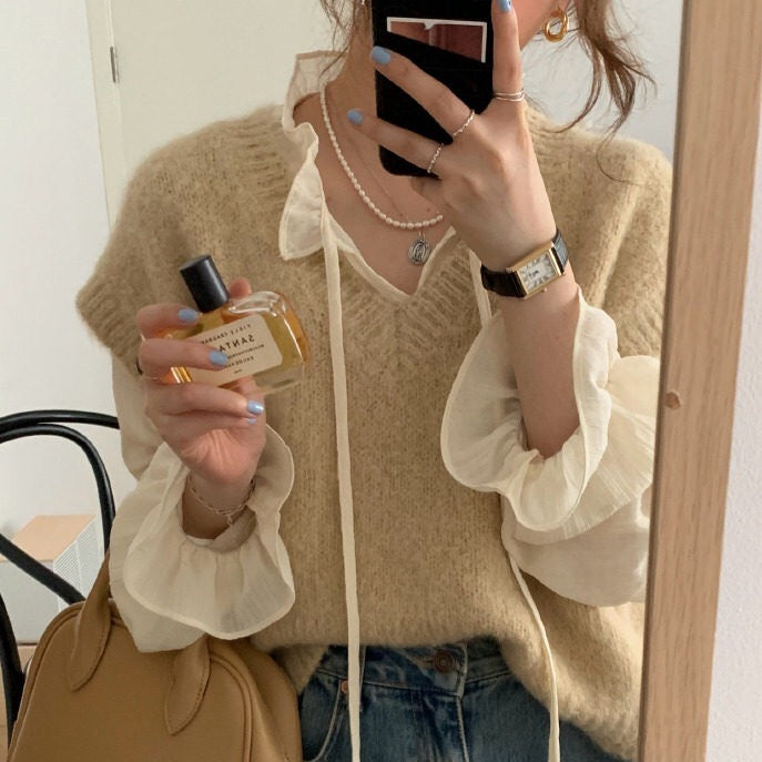 ふわもこモヘアニットベストセット♡ S1240