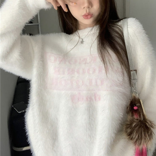 ロゴシャギーニット 〜大人可愛い肩出しデザイン〜 S1107