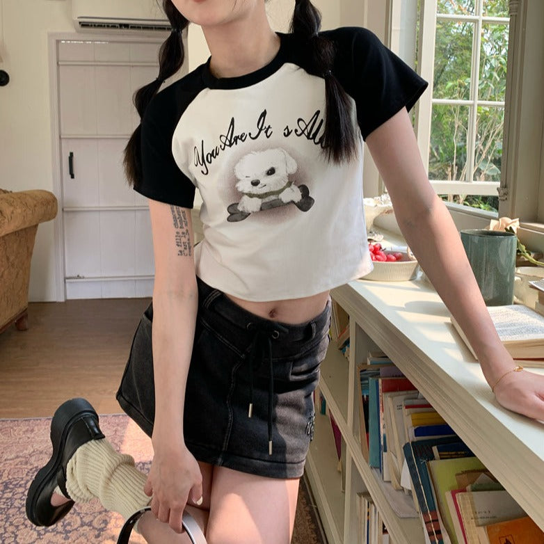 わんちゃんTシャツ♡ラインが可愛いオーバーサイズT S1351