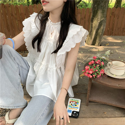 レースフリルブラウス♡女性らしいデザイン S1361