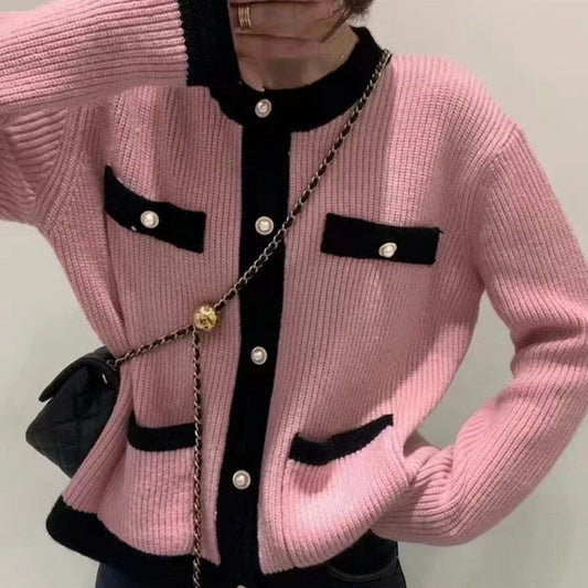 バイカラーが可愛い♡ニットカーディガン S1933