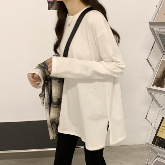 シンプルベーシックTシャツ 長袖プルオーバー S1958