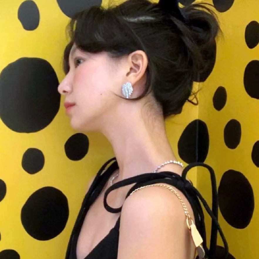 ラインストーン♡ハートピアス&リング【単品】 S1391
