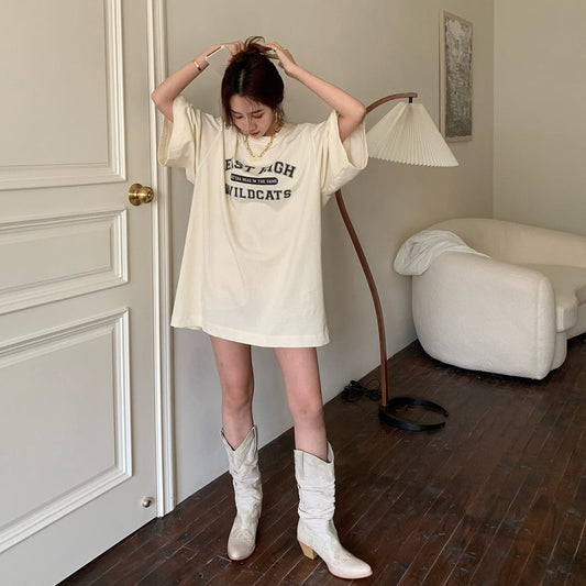 ルーズプリントTシャツ ゆったり可愛いデザイン S1464