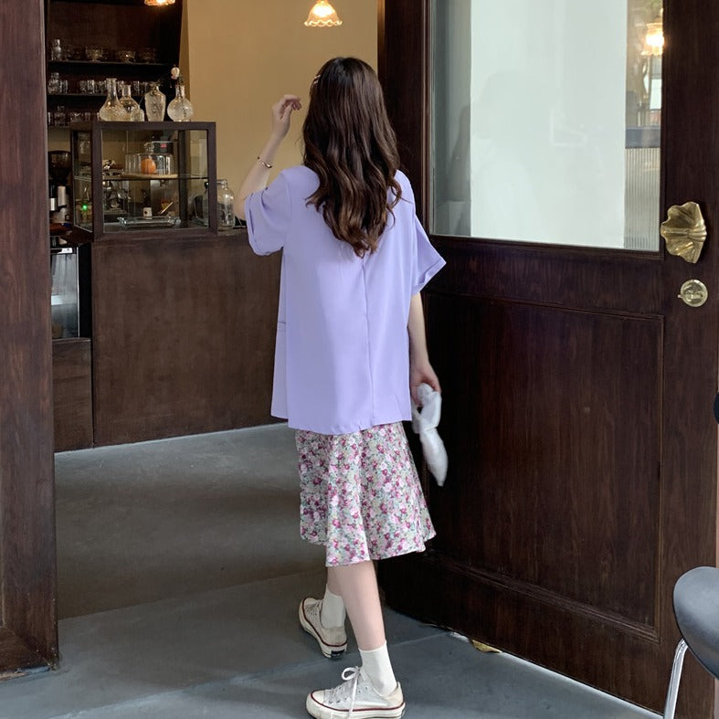 7色展開の半袖シングルジャケット♡ S1640