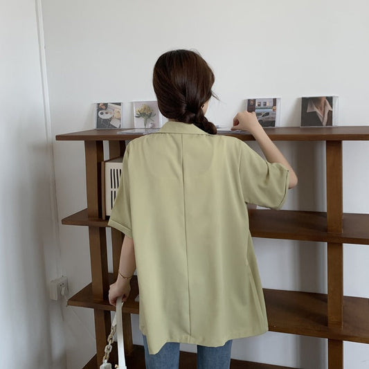 7色展開の半袖シングルジャケット♡ S1640