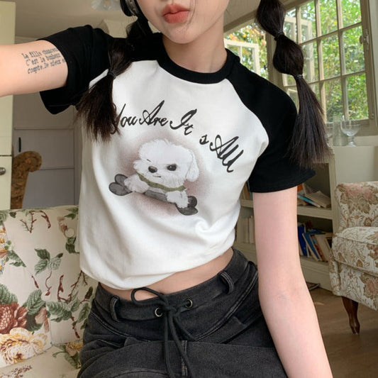 わんちゃんTシャツ♡ラインが可愛いオーバーサイズT S1351