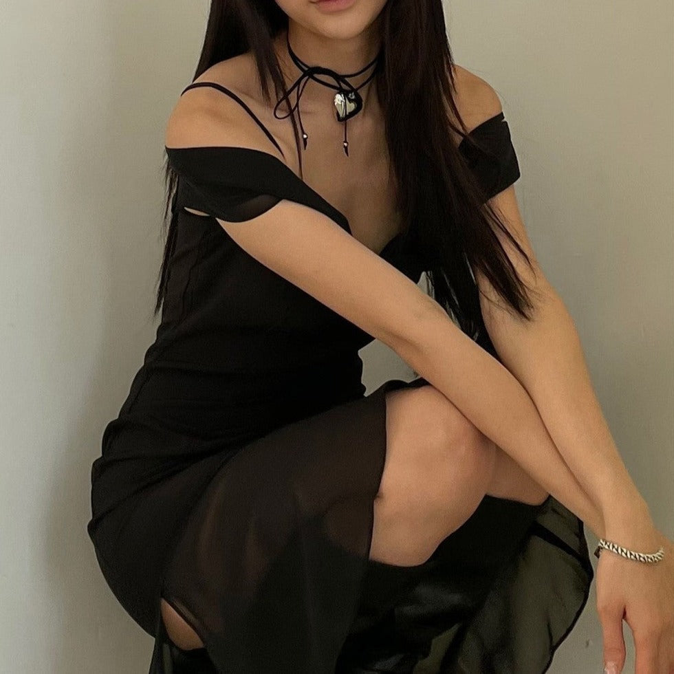 スエードハートネックレス♡ふんわり大人可愛い S1395