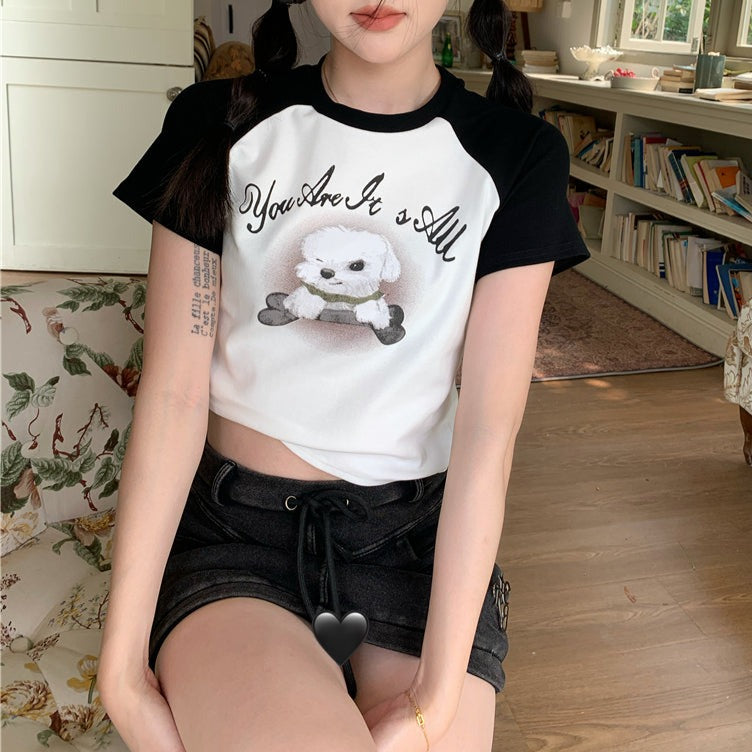 わんちゃんTシャツ♡ラインが可愛いオーバーサイズT S1351
